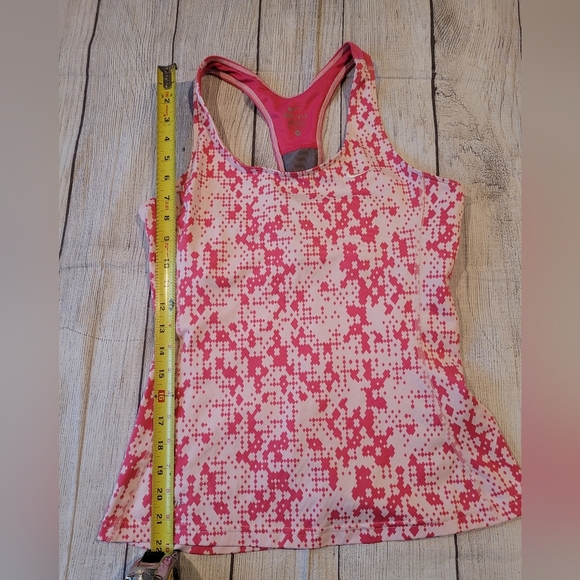 Nike •Size Medium• Dri-Fit Pink Digital Racerback Athletic Tank w/ Built in Bra - Picture 3 of 7